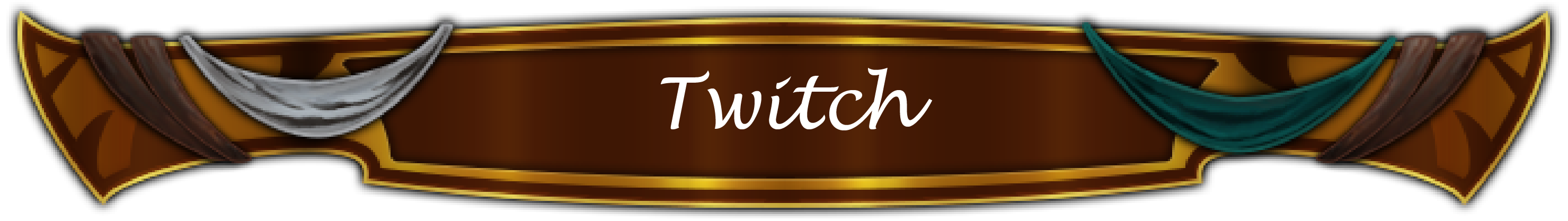 Brun tavla med länk till Twitch